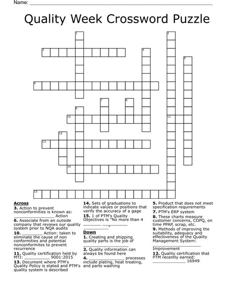 We will try to find the right answer to this particular crossword clue. . Quality inspection crossword clue